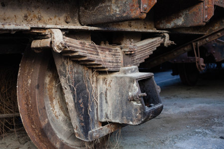 train leaf springの写真素材