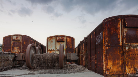 old bogie, train wheelの写真素材