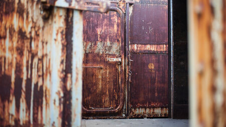 steel rust, old bogieの写真素材