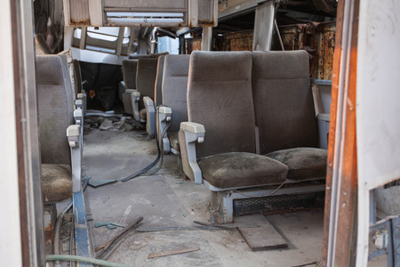 Old chari in bogieの写真素材