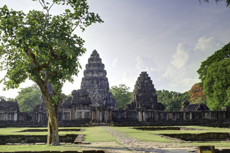 The main Prasat, Phimai historical park, Phimai distric, Thailand, built 11-12 century A.D.のeditorial素材