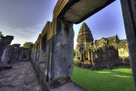 The main Prasat, Phimai historical park, Phimai distric, Thailand, built 11-12 century A.D.のeditorial素材