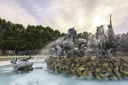 evening time place des quinconces, Bordeaux Franceのeditorial素材