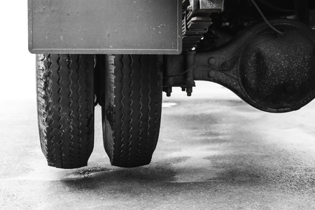 Wheel over groundの写真素材