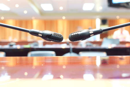 microphone, meeting room, Honour speechの写真素材