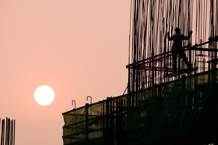 construction worker, over timeの写真素材