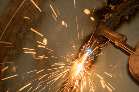 gas cutter, steel water pipeの写真素材