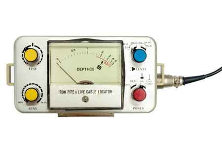 iron pipe locator apparatus over 40 yearsの写真素材