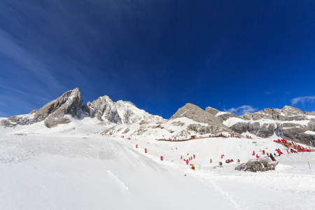 Jade dragon snow mountain(4,500M), Chinaのeditorial素材