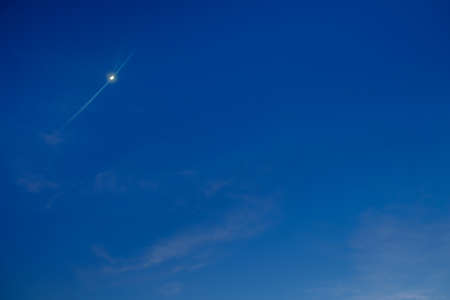 night time view of moon and sky, backgroundの写真素材