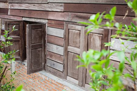 old wood window Thai styleの写真素材
