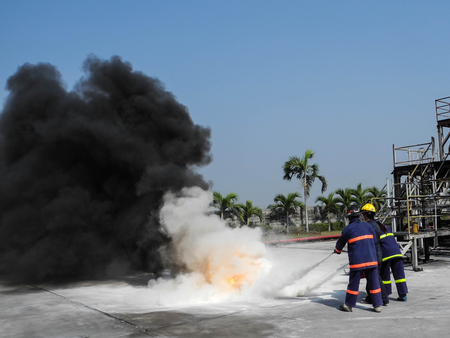 firefighter trainingの写真素材