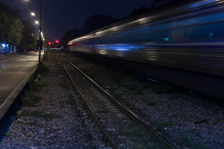 railway and trainの写真素材
