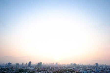 art of sky over Bangkok city Thailandの写真素材