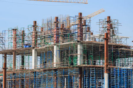 steel scaffolding for construction site
