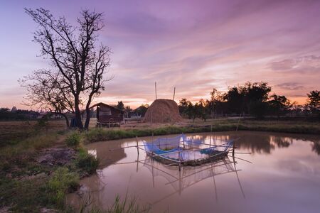 morning time of countryside,  Thailandの写真素材