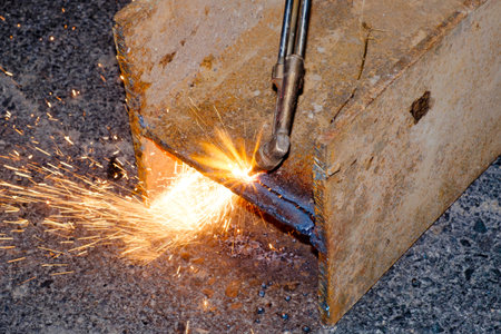 gas cutting, H beam