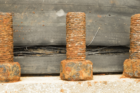 water Flexible joint 1500 mm diadmer tear at  flange pipe, settlementの写真素材