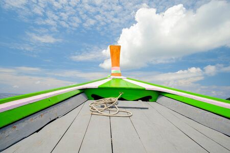 head of small fishing boatの写真素材