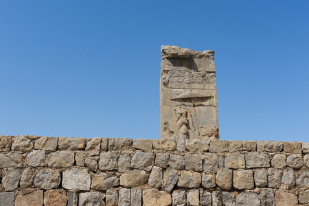 Fravashi at Persepolis or Takht-e Jamshid, 2500 years ago, Shiraz, Iranの写真素材