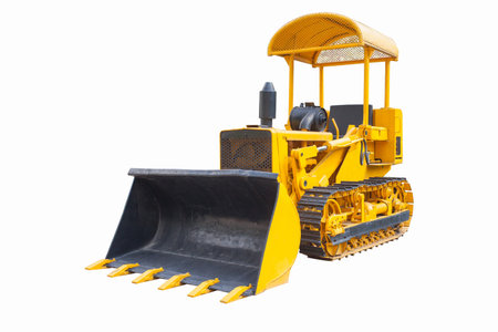 old dozer shovel, heavy machine, 1962
