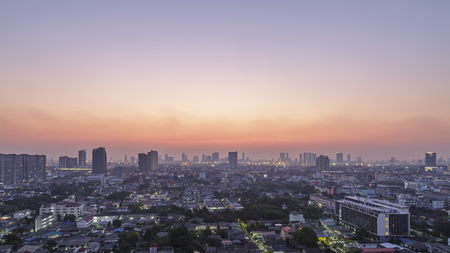 morning time view of Bangkok city, Thailandの写真素材