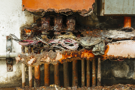 steel pipe rustの写真素材