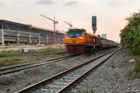 Construction site of Bangsue grand station Bangkok metropolitan  ,largest railway station in...