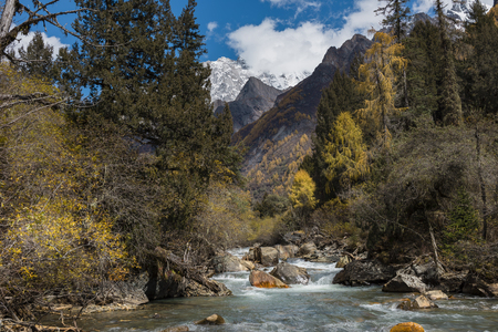 Mt Siguniang, four girls mountain, Chinaの写真素材