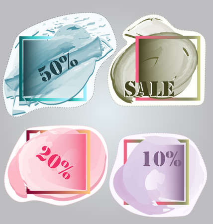 modern sale banner collectionのイラスト素材