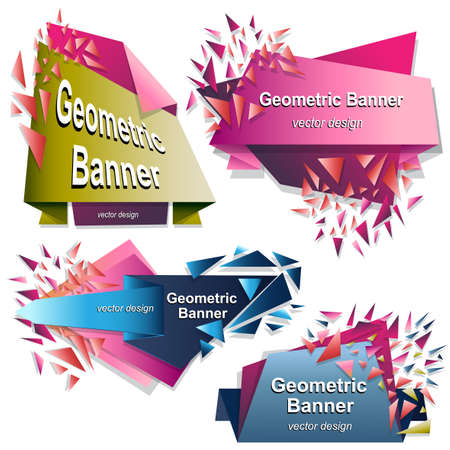 Geometric banners collectionのイラスト素材