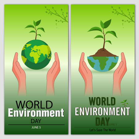 World Environment Day. Save the Earth. Vector illustration for your designのイラスト素材