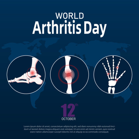 World Arthritis Day. Vector illustration for medical poster or banner.のイラスト素材