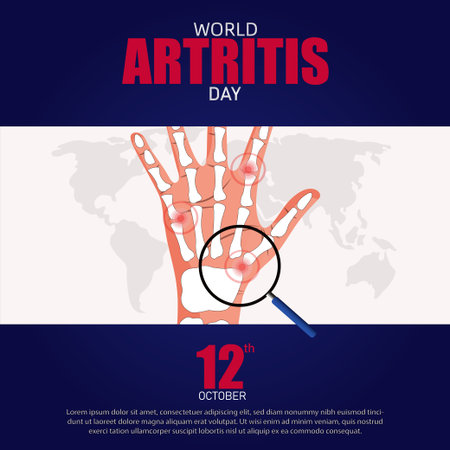 World Arthritis Day. Vector illustration for banner, poster or flyer.のイラスト素材