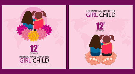 International Children's Day. March 12. Vector illustration of greeting card.のイラスト素材
