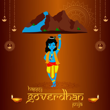 illustration of elements of hindu festival Gudi Padwa backgroundのイラスト素材