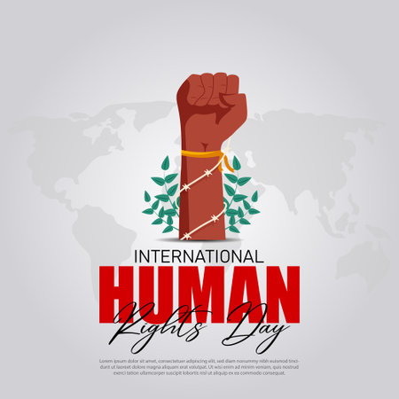 International Human Right Day Vector Design Illustration For Greeting Momentのイラスト素材