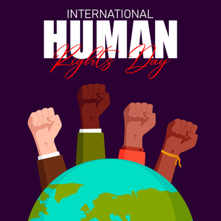 International Human Right Day. Vector illustration of World Human Right Day.のイラスト素材