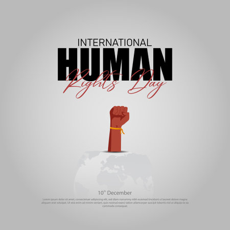 International Human Right Day Vector Illustration. Suitable for greeting card, poster and bannerのイラスト素材