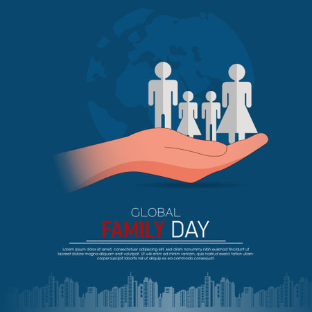 Global Family Day is an international observance that emphasizes the importance of family.のイラスト素材