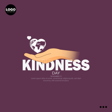 World Kindness Day, observed on November 13th, promotes the importance of kindnessのイラスト素材