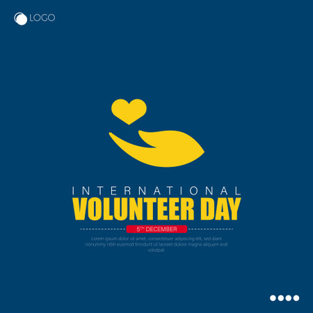 World Volunteer Day Vector Illustration. Suitable for greeting card, poster and banner.のイラスト素材