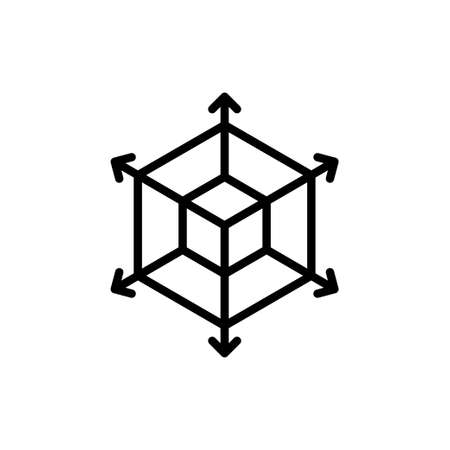 Geometrical figures vector outline icon style illustration.のイラスト素材