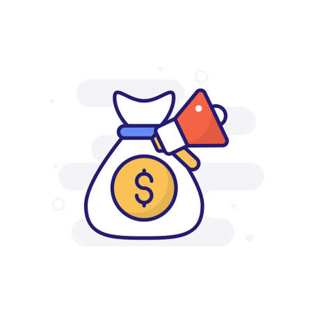 Marketing vector icon style illustration. EPS 10 File Marketing and advertising symbolのイラスト素材