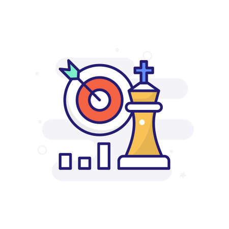 Strategy vector icon style illustration. EPS 10 File Marketing and advertising symbolのイラスト素材