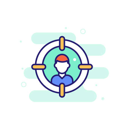 Target Audience vector icon style illustration. EPS 10 File Marketing and advertising symbolのイラスト素材