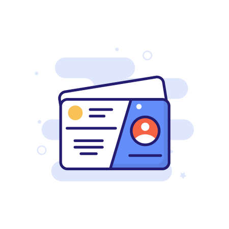Business Card vector icon style illustration. EPS 10 File Marketing and advertising symbolのイラスト素材