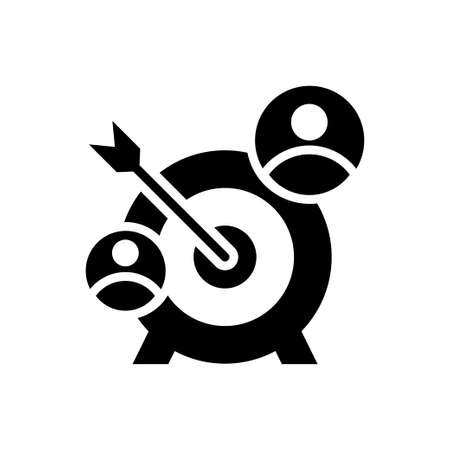 Consumer Target vector solid icon. Marketing and advertising symbol EPS 10 fileのイラスト素材