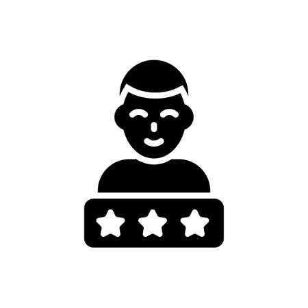 Customer Reviews vector solid icon. Marketing and advertising symbol EPS 10 fileのイラスト素材