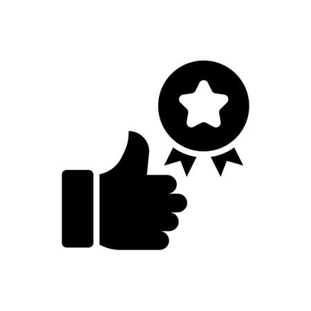 Appreciation vector solid icon. Marketing and advertising symbol EPS 10 fileのイラスト素材